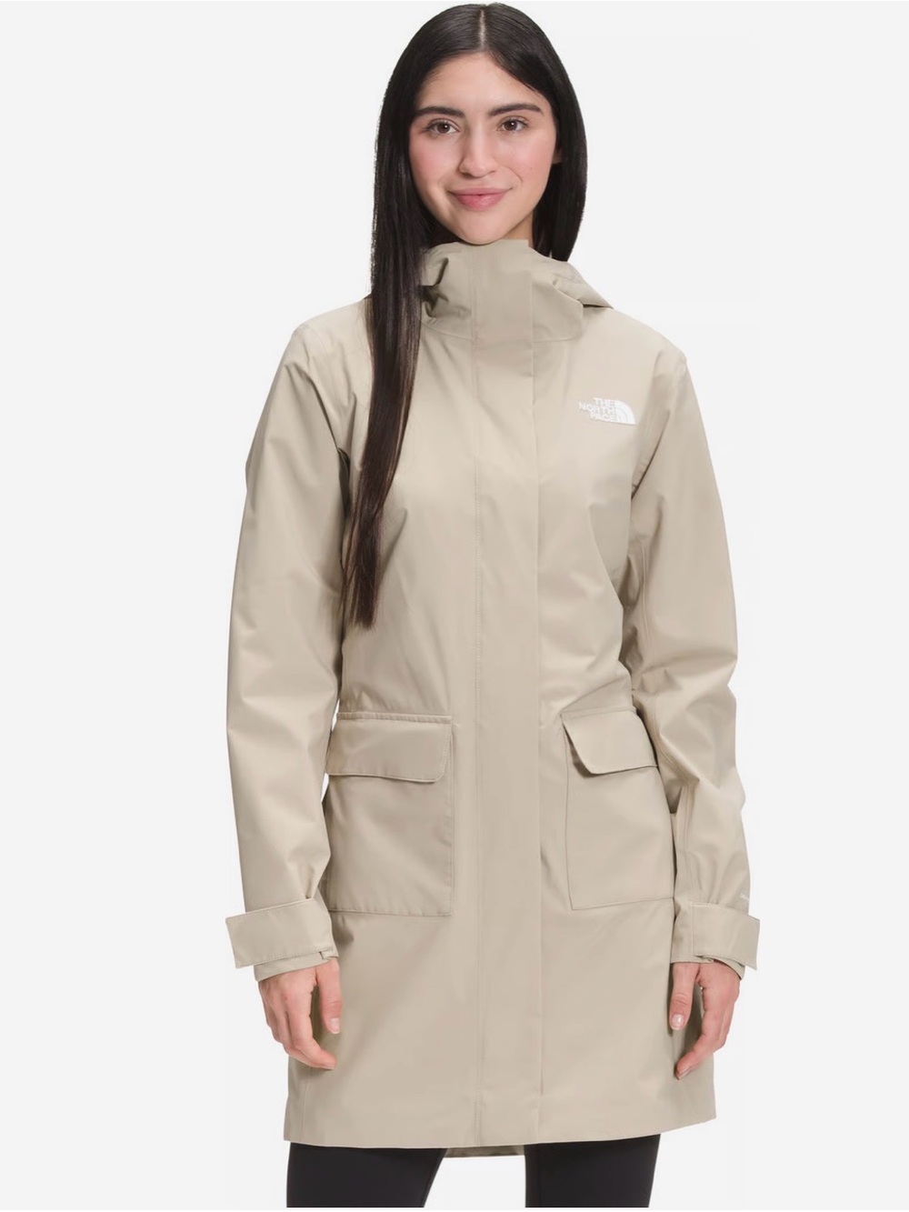 The North Face Women's Light Tan Hooded Trench Coat